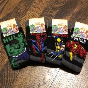 Superhero 4 pack Adult Tall Socks